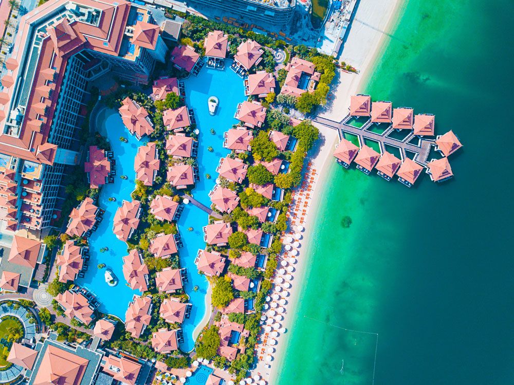 The harbour from above