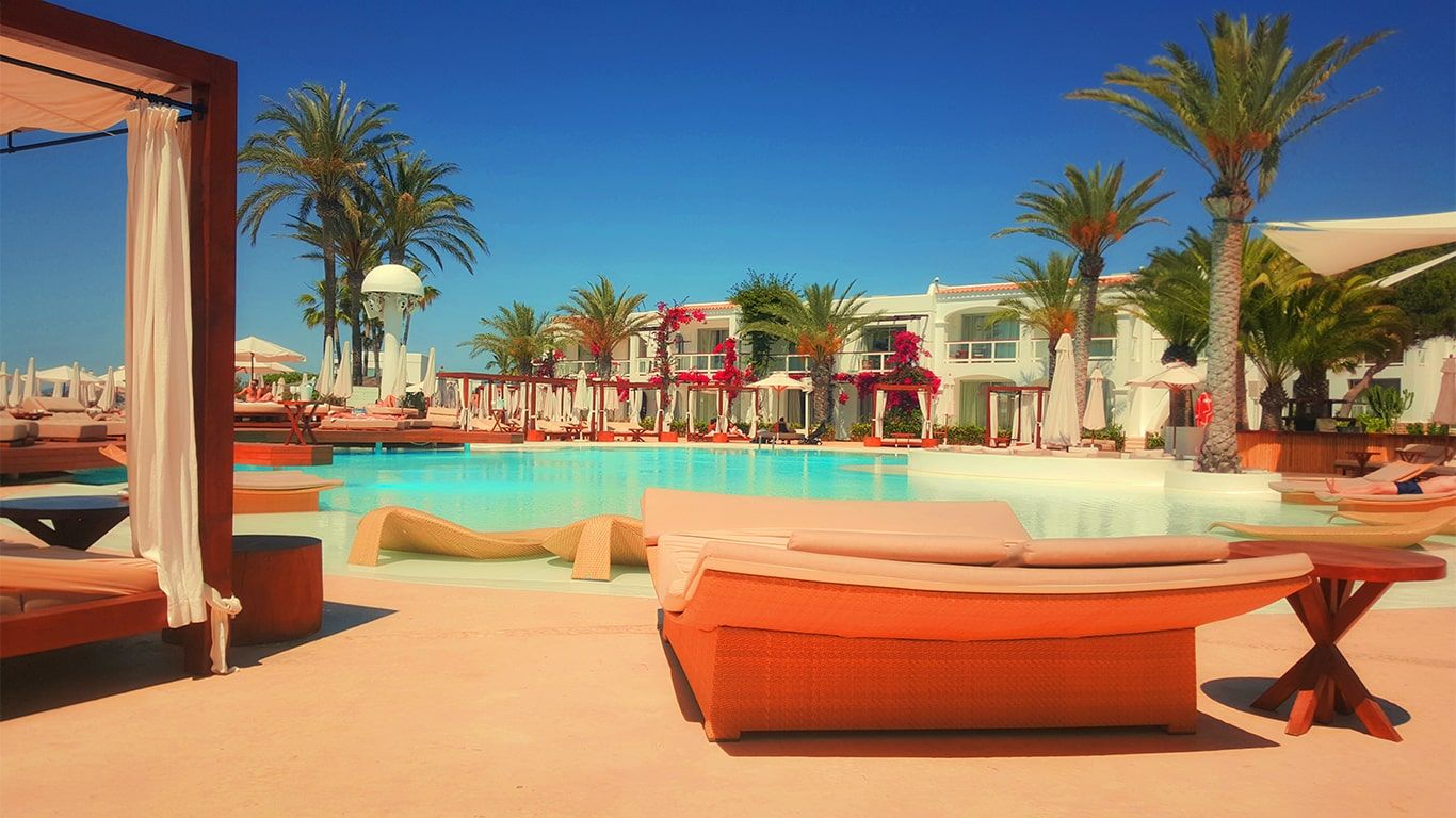 Poolside cabanas